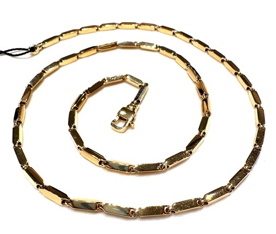 Collar Sommer Hombre Maxioro in Oro amarillo PARALLELEPIPEDI 60CM MB UQ/C 35.40 G - PARALLELEPIPEDI 60CM MB UQ/C 35.40 G